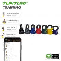 Гиря с виниловым покрытием TUNTURI 4 кг фиолетовая